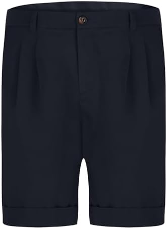 Xiaojmake Mens Linen Shorts with Elastic Waist