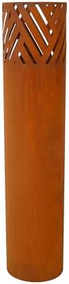 Strawberry Fairy 2-Pack Decorative Rust Lantern Columns