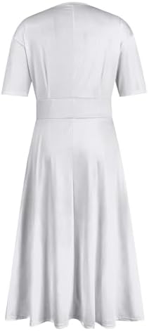 Womens 2024 Boho Maxi Dress V-Neck Summer Party Dress