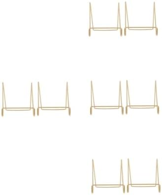 HOMSFOU 4sets Metal Easel Stand Display