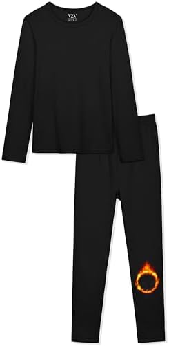 VZV Girls Thermal Underwear Set Fleece Lined Winter Warmth