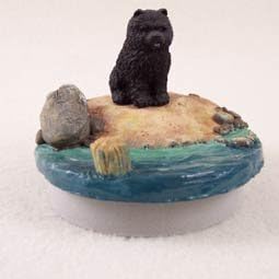 Conversation Concepts Miniature Chow Black Candle Topper A Day on the Beach 1