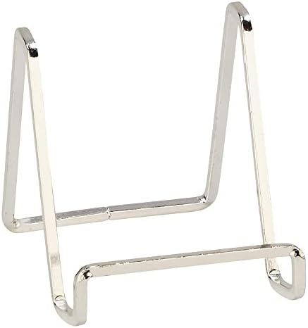 TRIPAR 3-Inch Silver Plated Square Book Holder Stand