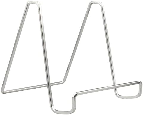 TRIPAR Square Metal Wire Easel - Silver Plated 6-Inch Height