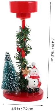 Gatuida Resin Snowman Candle Holders for Holiday Decor