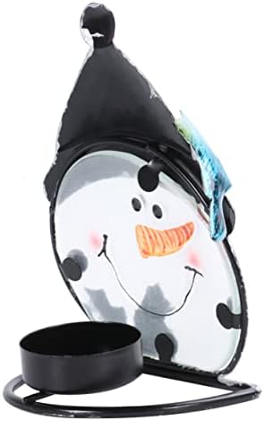 GOOHOCHY 1Pc Snowman Candlestick Holder for Christmas