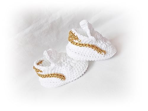 Handmade Crochet Baby Shoes for Newborns and 6-9 Month Girls