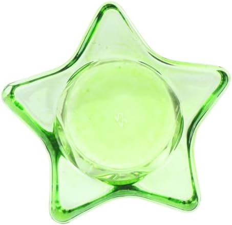 Garneck 2 Pcs Glass Star Candlestick Holder Decor