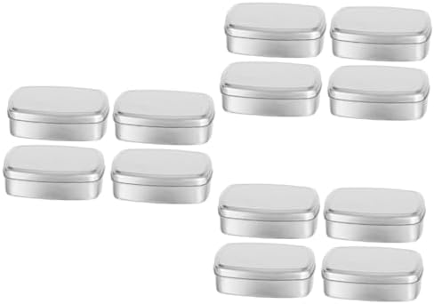 DOITOOL 12 Pcs Aluminum Travel Soap Candle Jar Set