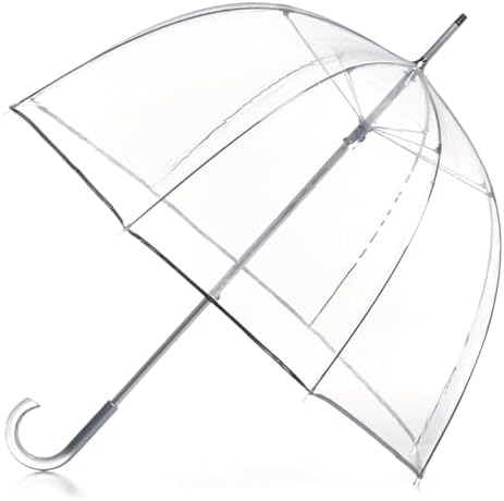 Totes Adult Clear Bubble Umbrella with Dome Canopy