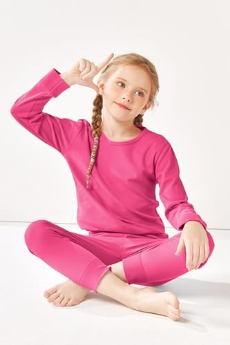 Resinta Toddler Girls Thermal Underwear Set - Warm Cotton Long Johns for Winter
