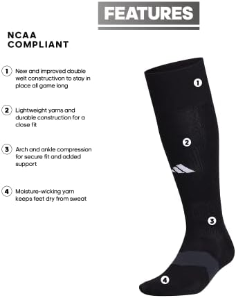 adidas Unisex Metro Soccer Socks for Men