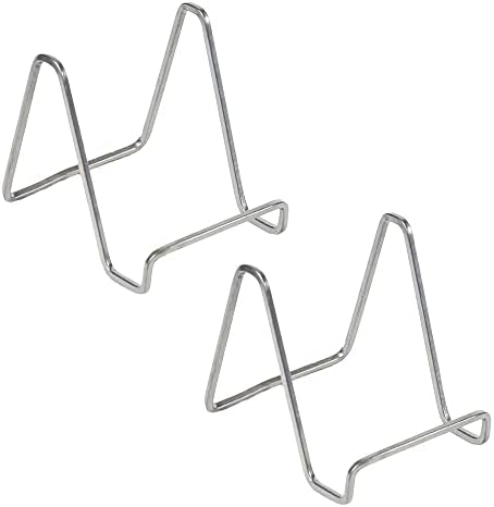 TRIPAR Square Metal Wire Stand Silver 2 Pack 6-Inch Depth