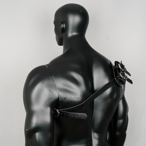 LVOW Medieval Sword Belts Faux Leather Holster Frog for Knight Cosplay