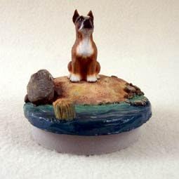 Conversation Concepts Miniature Boxer Candle Topper A Day on the Beach