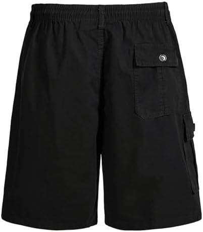 Finelylove Mens Cargo Shorts - Elastic Waist Quick Dry Durable