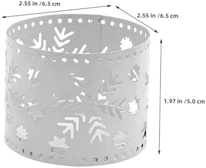 Iron Christmas Candle Holders with Snowflake Design
