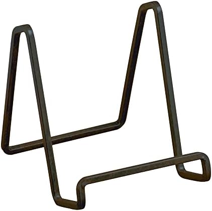 TRIPAR 6-Inch Metal Mahogany Square Book Holder Stand