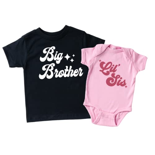 Big Brother Little Sister Matching Shirts Set for Baby and Toddler