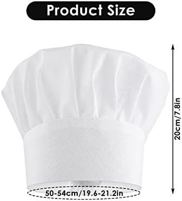 Lusofie Adjustable White Chef Hat for Adults and Kids