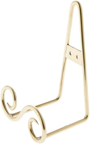 Bards Gold-Toned S-Shaped Wall Mountable Display Easel Stand