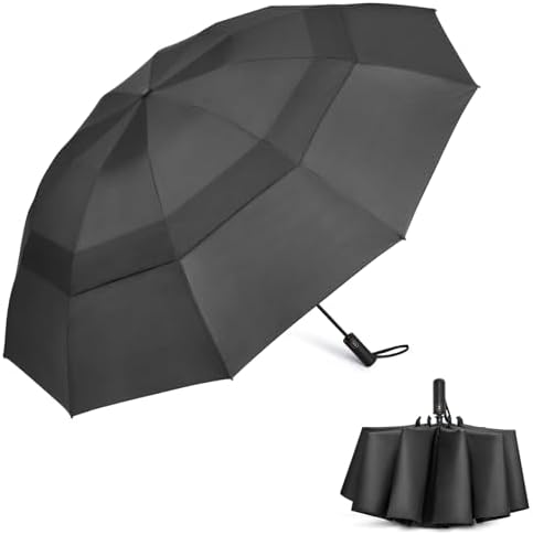 G4Free 62 Inch Double Canopy Folding Golf Umbrella