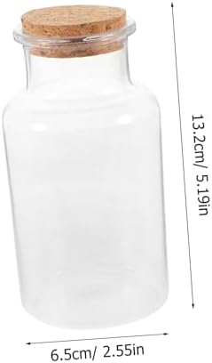 Ciieeo 4pcs Wood Cutouts Decorative Bottles with Lids