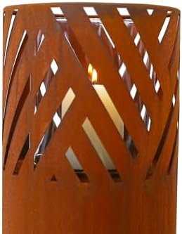 Strawberry Fairy 2-Pack Decorative Rust Lantern Columns