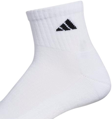 adidas Mens Athletic Cushioned Quarter Socks 6 Pairs