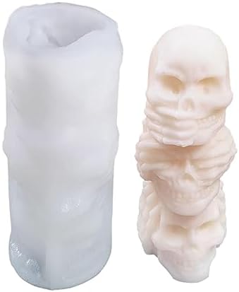 Decorhome Skull Silicone Candle Mold Gothic Stacking Design