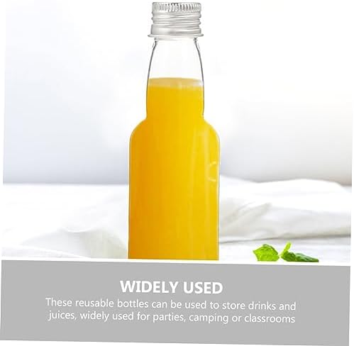 FUNOMOCYA 25pcs Multi-Functional Plastic Juice Bottles with Caps