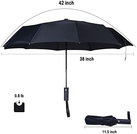 NPCQUN Windproof Travel Umbrella Compact Automatic Foldable