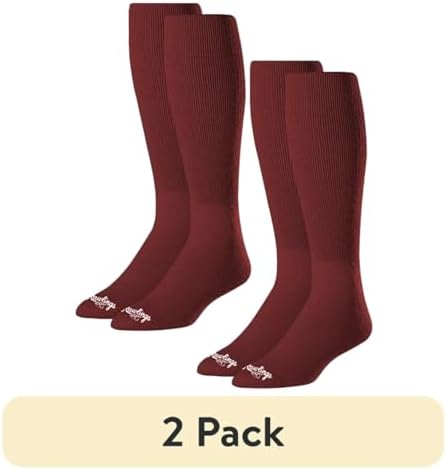 Rawlings 2 Pair Athletic Socks Baseball Softball