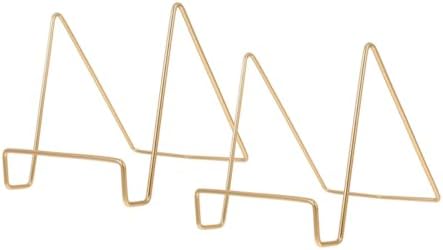 HOMSFOU 4sets Metal Easel Stand Display