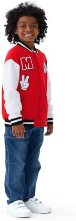 Disney Toddler Varsity Jacket with Mickey and Stitch