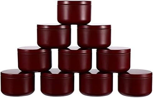 12Pcs Round Candle Tins Jar for DIY Crafts and Storage