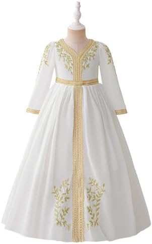 Lmdudan Girls Long Sleeve Abaya Prayer Dress 2025