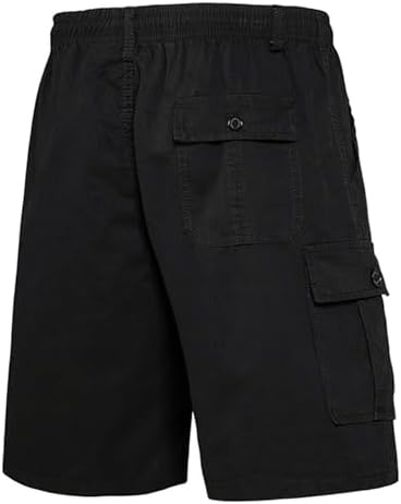 Finelylove Mens Cargo Shorts - Elastic Waist Quick Dry Durable