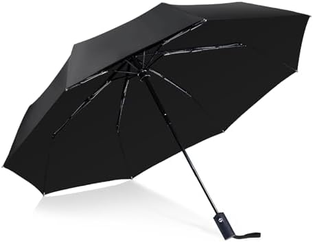 NPCQUN Windproof Travel Umbrella Compact Automatic Foldable
