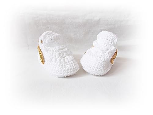 Handmade Crochet Baby Shoes for Newborns and 6-9 Month Girls