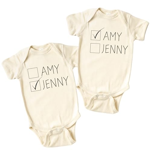 Funny Twin Onesie Set for Baby Boys and Girls