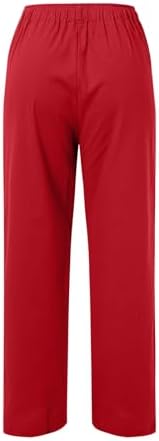 TTBDWiian Summer Linen Wide Leg High Waisted Pants