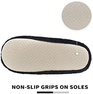 Cute Fuzzy Panda Bros Slippers With Non-Slip Grippers