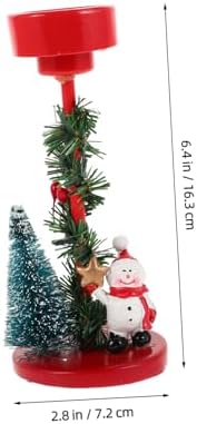 Snowman Theme Candle Holder Christmas Decor Festive Holiday Centerpiece