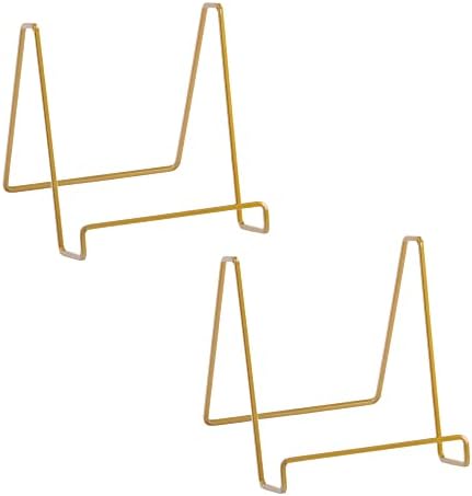 TRIPAR Square Metal Wire Stand - 2 Pack Gold Finish