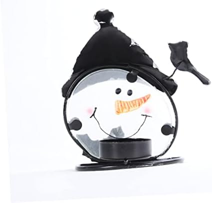 GOOHOCHY 1Pc Snowman Candlestick Holder for Christmas