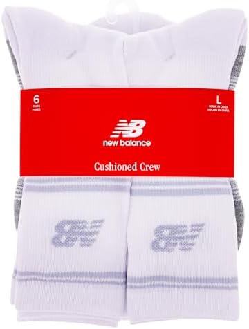 New Balance Performance Cushioned Crew Socks 6-Pack