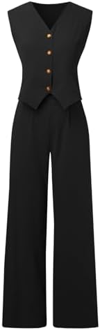 TTBDWiian Womens 2 Piece Linen Set 1