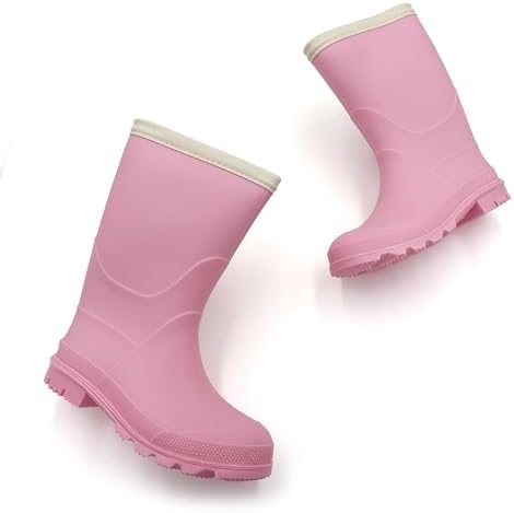 Amoji Kids Rain Shoes Easy On Rubber Boots