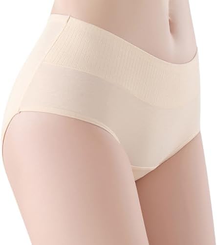 Womens High Waisted Full Coverage Lace Trim Soft No Show Panty